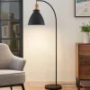Lindby gulvlampe Trebale, sort, træ, 154 cm, E27