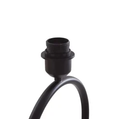Lindby gulvlampe Tsomo, Ø 40 cm, sort, stof, E27