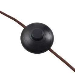 Lindby gulvlampe Valentina, E27, røggrå, glas, 150 cm