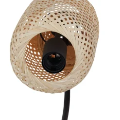 Lindby gulvlampe Venora, 145 cm høj, bambus, E27