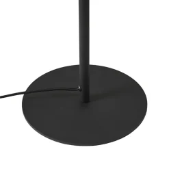 Lindby gulvlampe Virelle, sort/hvid, tekstil, højde 170 cm