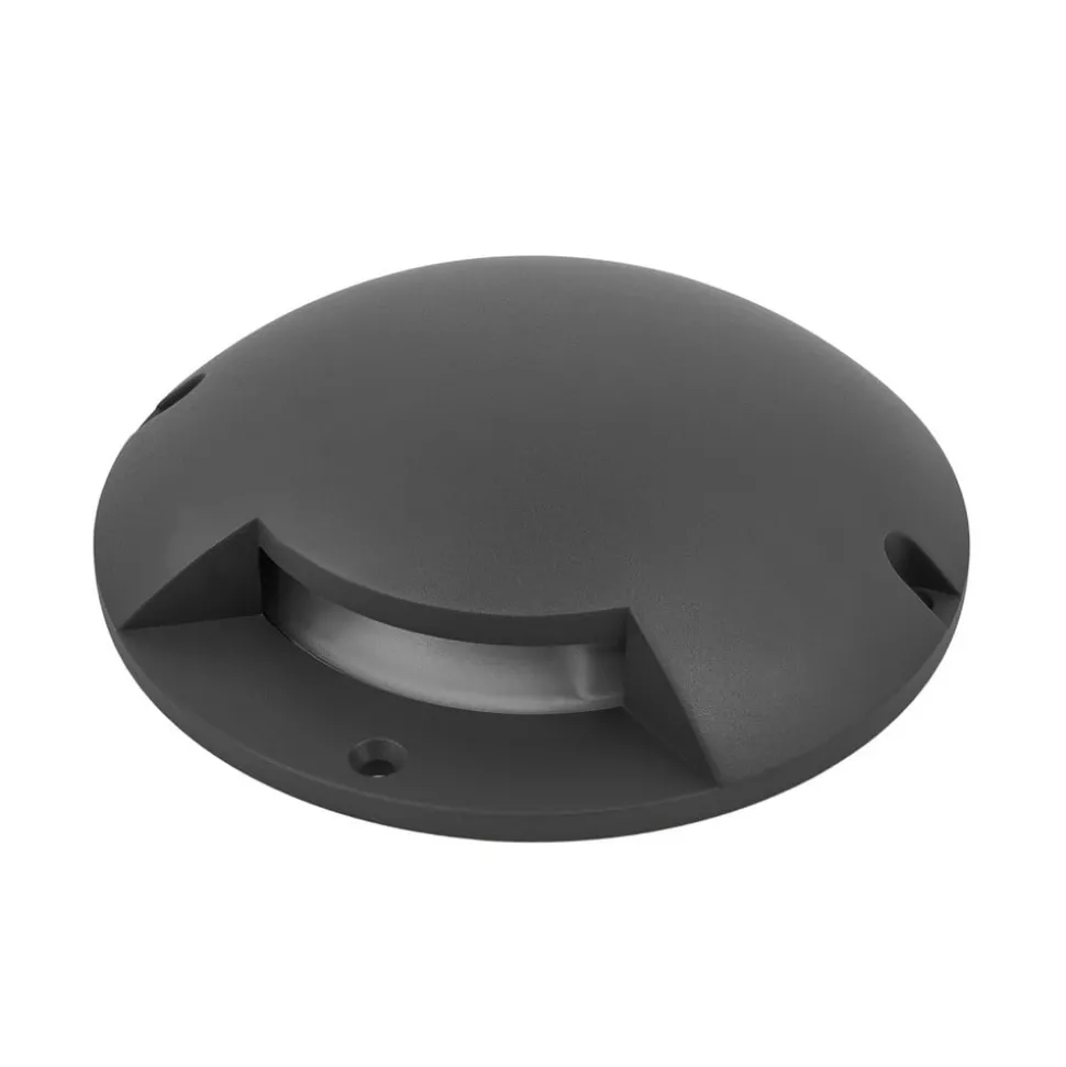 Lindby gulv-spotlight med LED Cormac, 1 lyskilde, Ø 21 cm, IP67