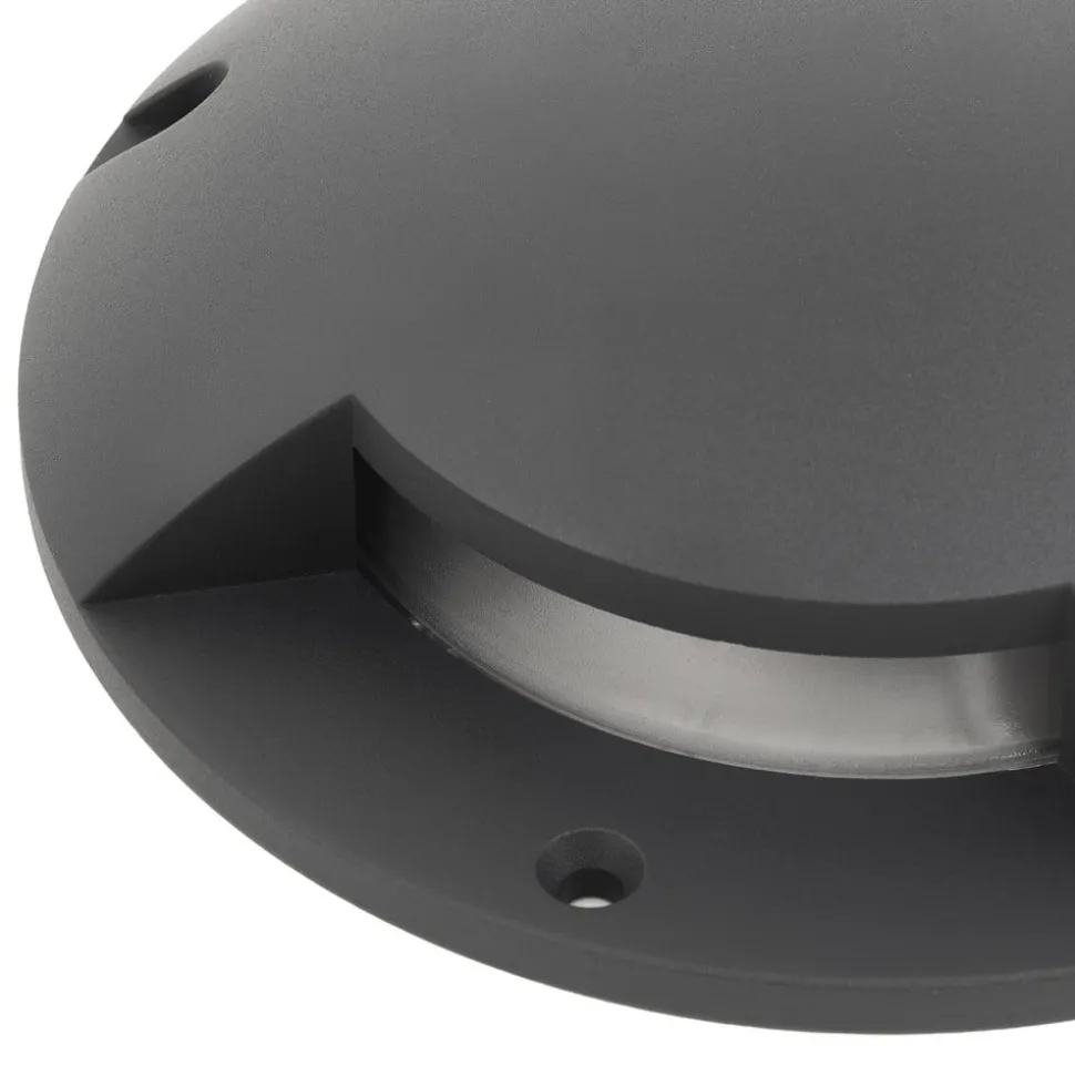 Lindby gulv-spotlight med LED Cormac, 2 lyskilder, Ø 21 cm, IP67
