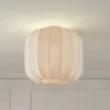 Lindby Helin loftlampe, beige, stof, Ø 35 cm