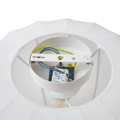 Lindby Helin loftlampe, hvid, stof, Ø 35 cm
