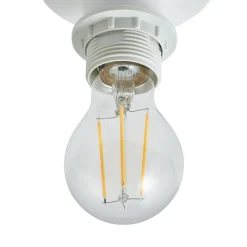 Lindby Helin loftlampe, hvid, stof, Ø 35 cm