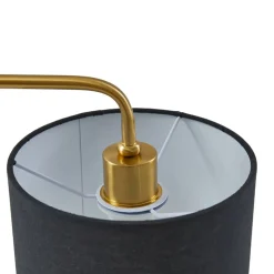 Lindby Hillary bordlampe, sort/guld, marmor, 49 cm