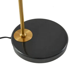 Lindby Hillary bordlampe, sort/guld, marmor, 49 cm
