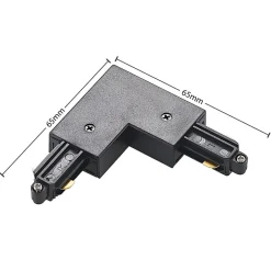 Lindby-hjørnestik Linaro, sort, 1-faset system