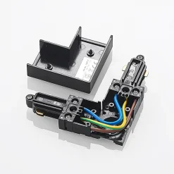 Lindby-hjørnestik Linaro, sort, 1-faset system