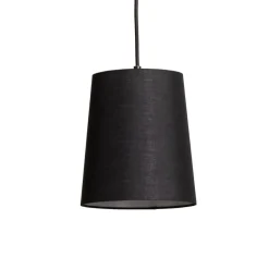 Lindby hængelampe Amilia, stof, 5 lyskilder, rød/grå/gul, E27