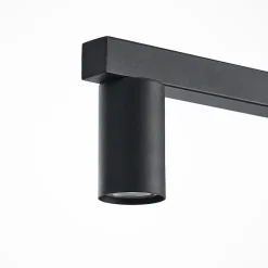 Lindby hængelampe Baliko, sort, 116 cm, 5 lyskilder, GU10