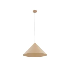 Lindby hængelampe Clarine, beige, Ø 50 cm, metal
