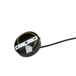 Lindby hængelampe Clarine, sort/hvid, Ø 50 cm, metal