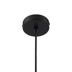 Lindby hængelampe Clarine, sort/hvid, Ø 50 cm, metal