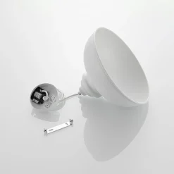 Lindby hængelampe Cliona, hvid, metal, Ø 31 cm, E27