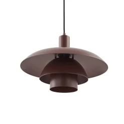 Lindby hængelampe Elorri, brun, metal, Ø 38 cm