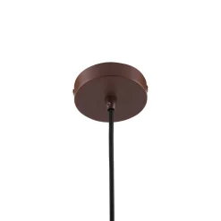 Lindby hængelampe Elorri, brun, metal, Ø 38 cm