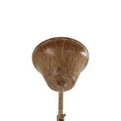 Lindby hængelampe Fibi, brun, gevir, 6 lyskilder E14