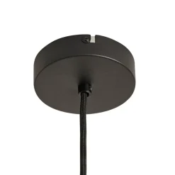 Lindby Hængelampe Haldor, hør, vævet, natur, Ø 40 cm