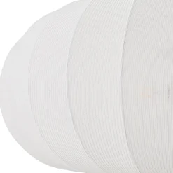 Lindby hængelampe Helin, hvid, Ø 70 cm, tekstil, 3 x E27