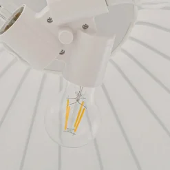 Lindby hængelampe Helin, hvid, Ø 70 cm, tekstil, 3 x E27