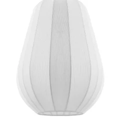 Lindby hængelampe Helin, hvid, Ø 30 cm, stof