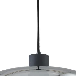 Lindby hængelampe Hildur, Ø 28,5 cm, 1 lyskilde, grå, glas