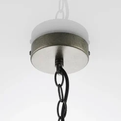 Lindby hængelampe Holgar, grøn, træ, metal, Ø 45 cm, E27