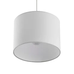 Lindby hængelampe Imarin, 3 lyskilder, hvid, tekstil, 100 cm