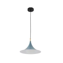 Lindby hængelampe Jarl, blå, metal, Ø 35 cm, G9