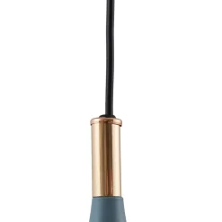 Lindby hængelampe Jarl, blå, metal, Ø 35 cm, G9
