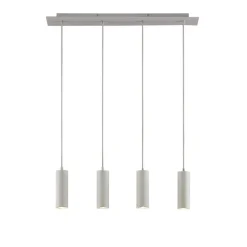 Lindby hængelampe Joffrey, 76 cm, hvid, 4 lyskilder, GU10