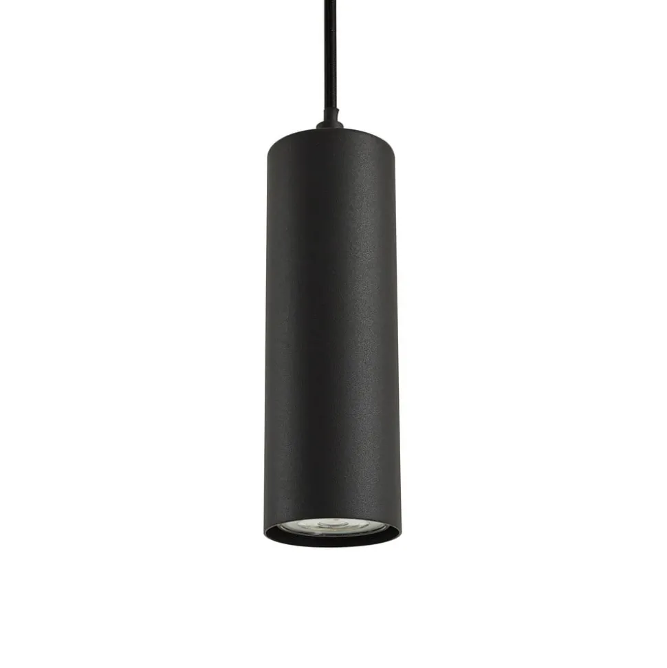 Lindby hængelampe Joffrey, 76 cm, sort, 4 lyskilder, GU10