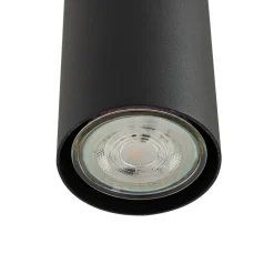 Lindby hængelampe Joffrey, 76 cm, sort, 4 lyskilder, GU10