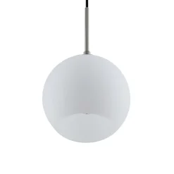 Lindby hængelampe Jurian, Ø 32 cm, 3 lyskilder, nikkel/opal, glas