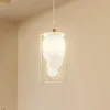 Lindby hængelampe Kupla, opal/klar, glas, 1 lyskilde, G9