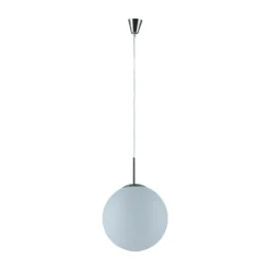 Lindby hængelampe Marike, Ø 35 cm, hvid, glas, kugle, E27
