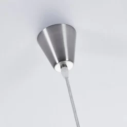 Lindby hængelampe Marike, Ø 40 cm, hvid, glas, kugle, E27