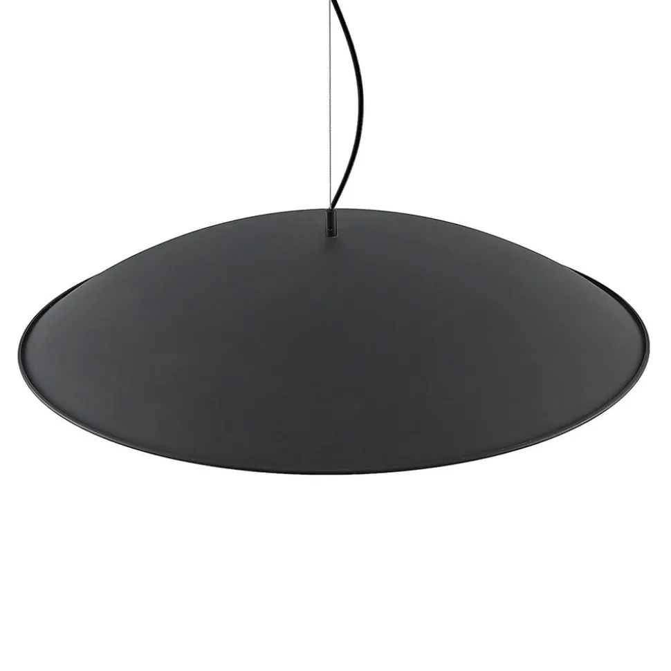 Lindby hængelampe Narisara, Ø 80 cm, E27, sort-guld