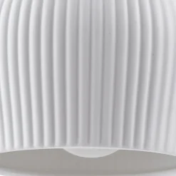 Lindby hængelampe Nolane, Ø 11 cm, keramik, hvid/messing