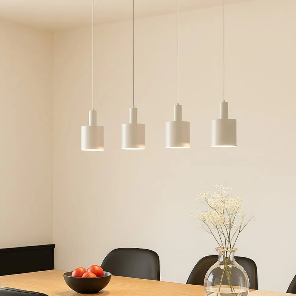 Lindby hængelampe Ovelia, beige, 4 lyskilder, metal, E27