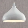 Lindby hængelampe Ritana, hvid, metal, Ø 31 cm, E27