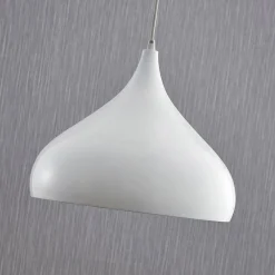 Lindby hængelampe Ritana, hvid, metal, Ø 31 cm, E27