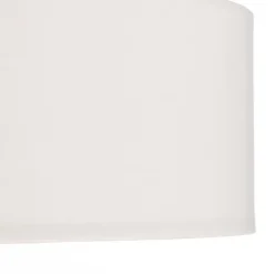 Lindby hængelampe Sebatin, Ø 50 cm, hvid, stof, E27