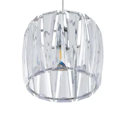 Lindby hængelampe Sofia, 107 cm, 3 lyskilder, E14, krom/klar