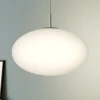 Lindby hængelampe Sonika, Ø 40 cm, nikkelfarvet, glas, E27