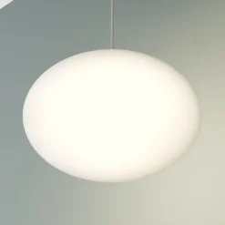 Lindby hængelampe Sonika, Ø 40 cm, nikkelfarvet, glas, E27