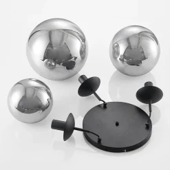 Lindby hængelampe Teeja, smoke, 3 lyskilder, Ø52cm, glas, E27