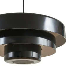 Lindby hængelampe Tivra, sort, Ø 35 cm, metal, E27